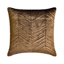 Brown Velvet Solid, Chevron &amp; Quilted 16&quot;x16&quot; Throw Pillow Cover - Woodland - £25.05 GBP+