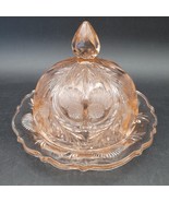 Vintage Mosser Rose Pink Depression Glass Thistle Covered Butter/Cheese ... - $61.04 CAD