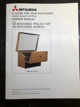 Vintage Mitsubishi Owners Manual Vs-503 Ve-503 Video Projector Video Screen - £14.00 GBP