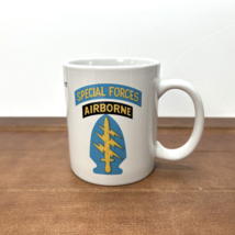 Vintage Special Force Airborne White Ceramic Coffee Mug - $17.99