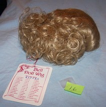 Vintage NIB Bell Doll Wig-11-12 inch-Autumn-Blonde-Modacrylic Fiber-Lot 16 - £6.29 GBP