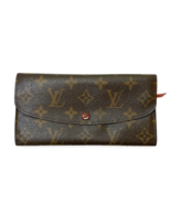 Louis Vuitton Emilie M60697 Monogram Canvas Long Wallet Brown Red Authentic - $116.09