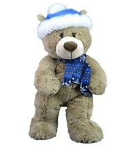 Teddy Mountain 16&quot; Teddy Bear Hat Scarf Tee Shirt DIY  Plush Craft Birthday - £22.80 GBP