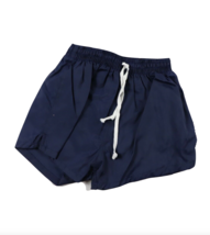 NOS Vintage 90s Youth Large Blank Lined Nylon Running Soccer Shorts Navy... - £18.53 GBP