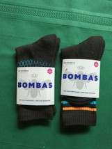 Bombas Lot Of 2- Black Crew Socks Size Youth Xs Nwt Performance Footbed Stay Up - $7.84