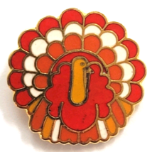VTG Hallmark Turkey Pin Fall Autumn Colors Thanksgiving Theme Gold Tone ... - €11,25 EUR