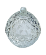 Vtg Clear Diamond Cut Glass Round Faceted  Lidded Trinket Box 2.75”D x 3... - €10,29 EUR