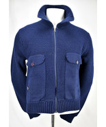 Vintage JC Penny Acrylic Mock Neck Zip Up Sweater M Unisex - $722.83 MXN