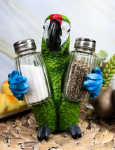 Ebros Tropical Rainforest Green Military Macaw Parrot Salt Pepper Shakers Holder - £19.68 GBP