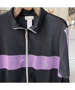 Y2K Baby Phat Track Jacket Bling Cat Black Purple Silver Metallic 3X - $674.44 MXN
