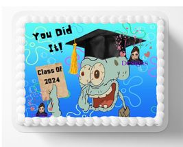 You Did It! Squid Meme Edible Image Class of 2024 Funny Graduation Party Edible  - £12.98 GBP