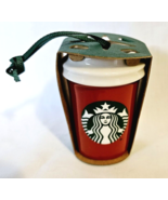 Starbucks Red Ceramic Oregon To Go Cup Christmas Ornament 2016 NIP Siren... - $27.47 CAD