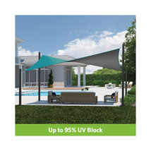 Coolaroo 12 x 8 ft. Dual Shade Square Sail Kit Maldives - $250.10