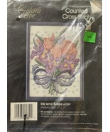 Iris And Tulips Counted Cross Stitch Kit 60359 NEW Golden Bee Stitchery ... - $10.75 CAD