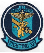 USN Fighting 32 (VFA 32) Fighter Squadron &quot;Deus Et Patria&quot; 4 1/2&quot; NOS Patch - $190.06 MXN