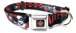 Buckle Down DC HARLEY QUINN In The Cards Large 13&quot; - 21&quot; Neck Dog Collar - £19.83 GBP