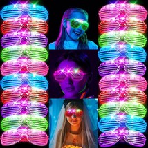 22 Pack LED Glasses Light Up Glasses 5 Neon Color Party Supplies for Kid... - £34.14 GBP