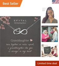 Sterling Silver Infinity Heart Necklace - Perfect Gift for Granddaughters - $980.80 MXN
