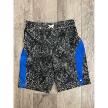 Xersion Boys Board Shorts Swim Trunks Black Blue Digital Print Size M 10/12 - $9.89