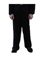 Mens Black Adjustable Tuxedo Pants, Poly/Wool - £21.50 GBP