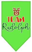 Team Rudolph Screen Print Bandana Lime Green Size Large - £9.06 GBP
