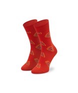 Happy Socks Red Pizza Unisex Premium Cotton Socks 1 Pair Size 7-11 - £11.96 GBP