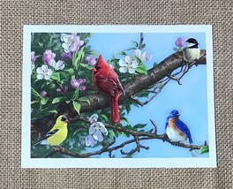 Cardinal Birds On Tree Branches Blank Notecard - $2.48