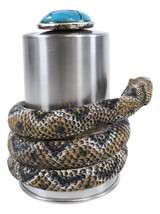 Diamondback Rattlesnake Coiling Around Toothpick Holder Spring Barrel Ho... - $23.99