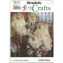 Simplicity 7815 Stuffed Angel Bears &amp; Frilly Victorian Clothes Pattern Uncut - £8.45 GBP