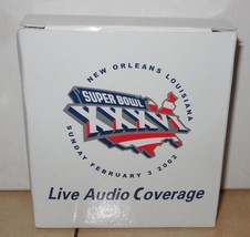 Vintage Super Bowl 36 XXXVI Transistor Radio SGA Patriots Rams New Orleans - £19.17 GBP