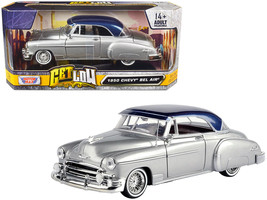 1950 Chevrolet Bel Air Lowrider Silver Metallic with Blue Metallic Top &quot;Get L... - £32.85 GBP