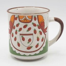 Vintage Ceramic Coffee Cup Mug Farm Woman w/ Apron - £11.84 GBP