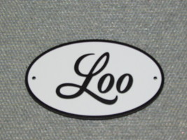 LOO Wood Bathroom Sign Plaque Restroom Black Letters The LOO - £11.91 GBP
