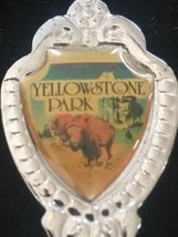 Yellowstone Park Bison Old Faithful Souvenir Spoon 3&quot; - £12.62 GBP