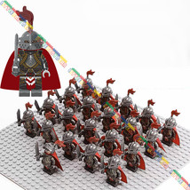 21pcs Medieval War Castle Kingdom Patron Knights Warrior Minifigures Bri... - £25.17 GBP