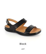 The Lady&#39;s Fatigue Relieving orthotic Sandals Shoe Black 6 hook-and-loop... - $77.94 CAD