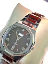 Oniss  Model  ON622-L Ceramic/Tungsten DAY DATE NEW BATTERY - $123.75