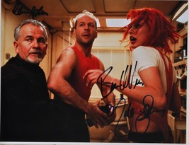 The Fifth Element Cast Signed Photo X3 - Milla Jovovich, Bruce Willis, + w/COA - £473.71 GBP