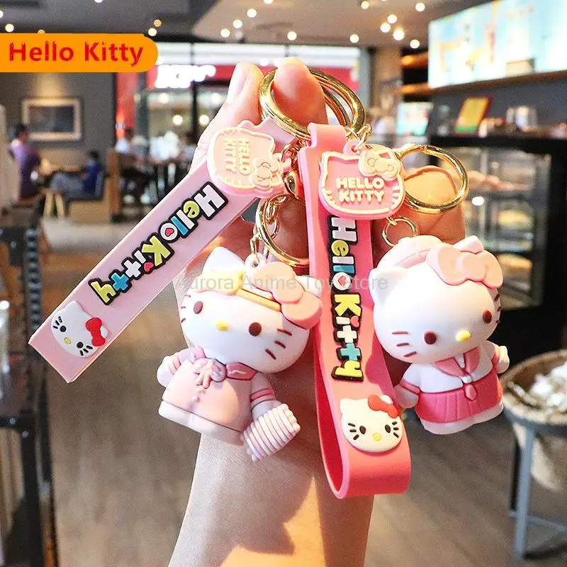 Kawaii Anime Sanrio Mymelody Kuromi Hello Kitty Keychain Cartoon Couple Car - £5.72 GBP+