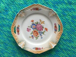 Vintage porcelain plate decorated with flowers hand painted Germany hand... - €34,54 EUR