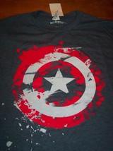 Vintage Style Marvel Comics Captain America Shield T-Shirt Small New Avengers - £15.55 GBP