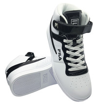 NWT FILA MSRP $94.99 MEN&#39;S WHITE BLACK MID PLUS HI TOP SNEAKERS SIZE 11 - $42.49