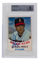 Nolan Ryan Signed 1977 Hostess California Angels Baseball Card #81 BAS 437 - £153.72 GBP