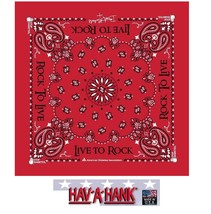 Hav-A-Hank Bret Michaels Poison Live To Rock Bandana Head Neck Scarf Wrap Band - £11.09 GBP