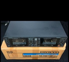 ONKYO TA-RW11 DOUBLE CASSETTE DECK BLACK DOLBY B &amp; C  ORIGINAL BOX JAPAN - $280.46