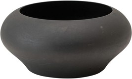 Minimalist Round Mango Wood Bowl, Black - £25.83 GBP