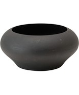 Minimalist Round Mango Wood Bowl, Black - £26.43 GBP