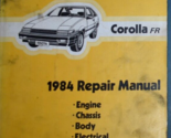 1984 Toyota Corolla Fr Service Réparation Atelier Manuel OEM - $79.99