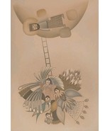 1970 Hand Signed DAVID SHARIR &quot;JACOB&#39;S DREAM&quot; 36/150 Judaica Art Lithogr... - $854.99