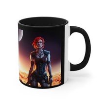 redhead warrior on alien planet D2 Accent Coffee Mug, 11oz will do custo... - £13.57 GBP